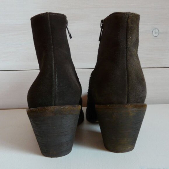 All Sai9nts Women's Dark Brown Suede Ankle Boots - Picture 4 of 8